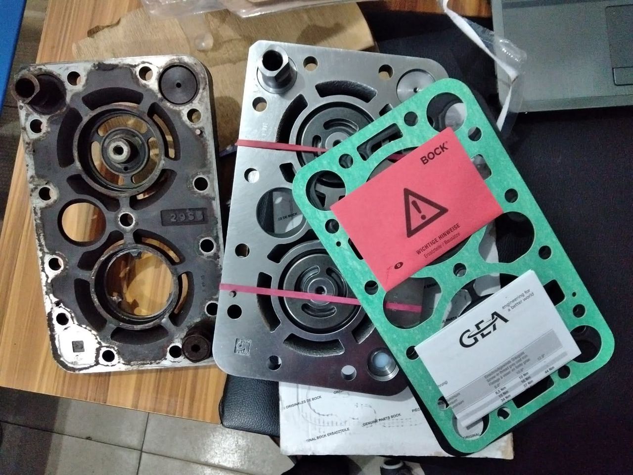 Bock compressor valve plates — old and new