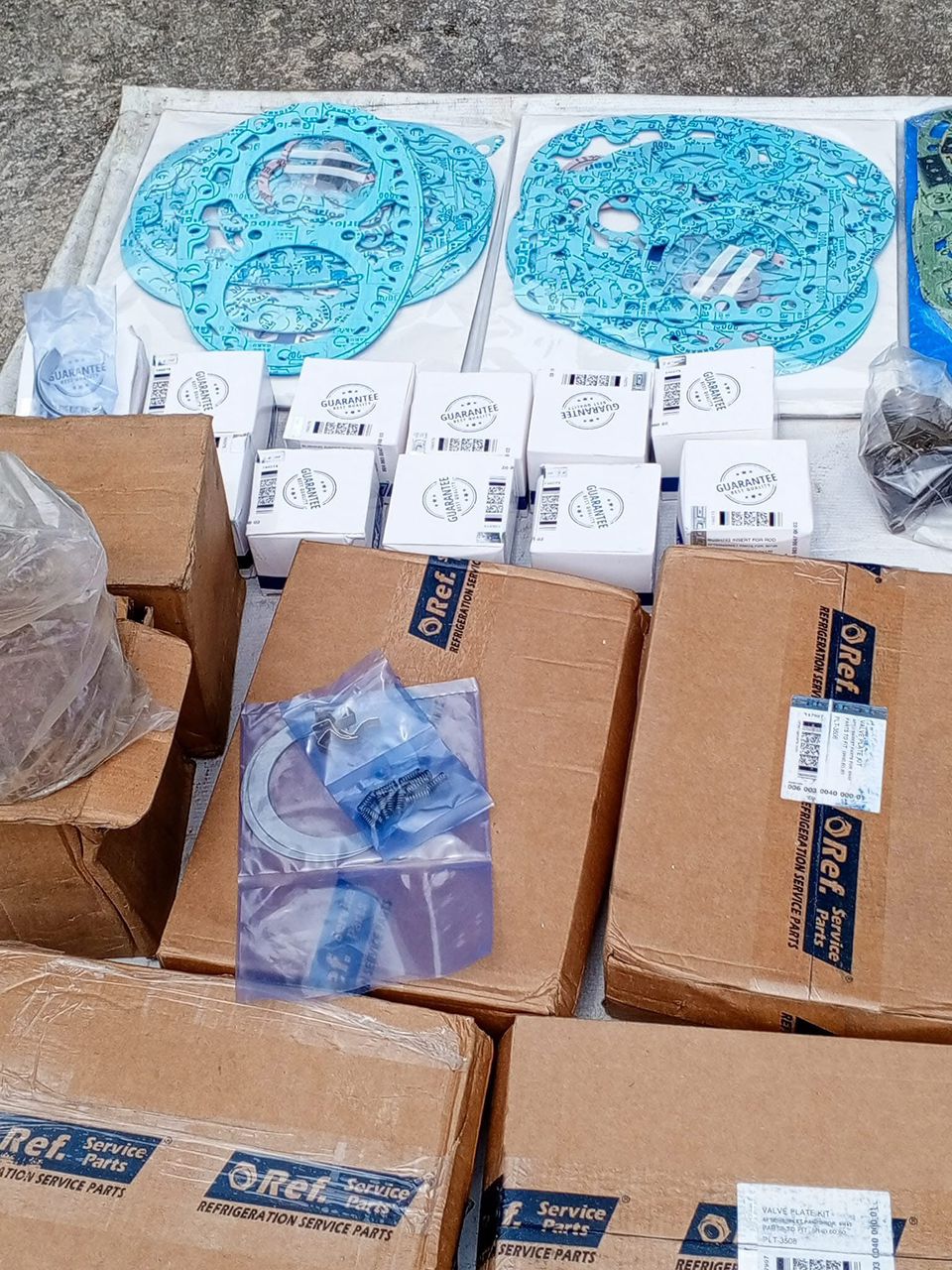Refrigeration service parts and gasket kits